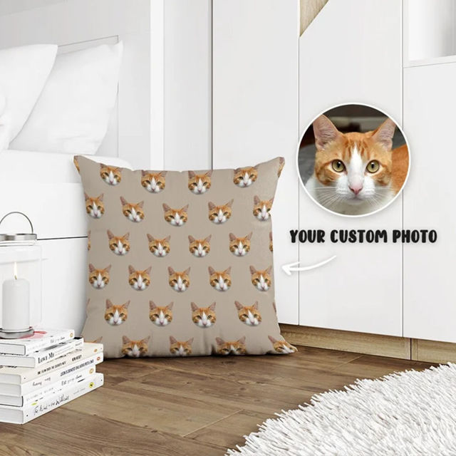 Picture of Personalized Face Pillow Case  - Pillow Case with Multiple Faces Styles - Best Housewarming Gift