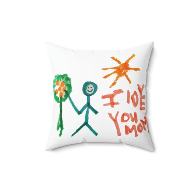 Picture of Personalized Kids Artwork Pillow Case - Pillow Case with Kids' Drawing  - Special Birthday Gift and Home Decor