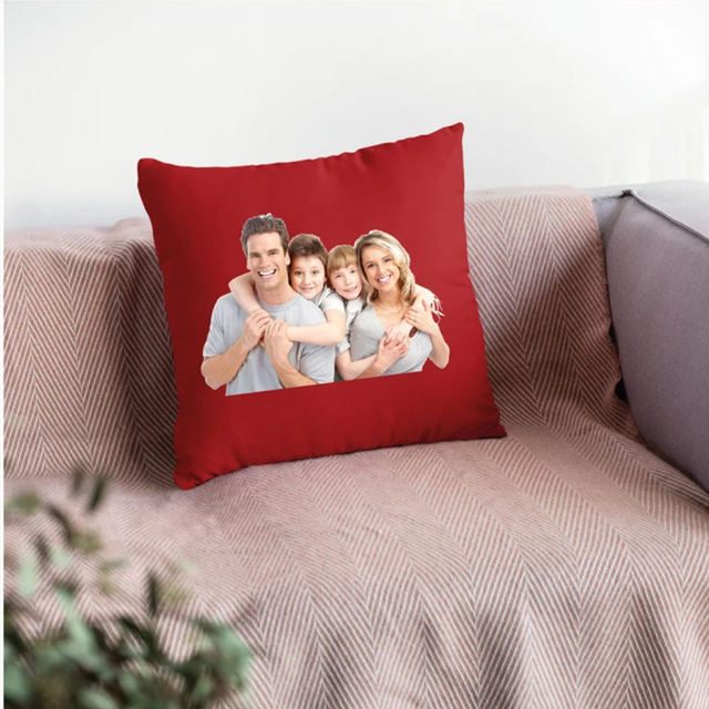 Picture of Personalized Photo Pillow Case  - Custom with Family Photo Style - Housewarming Gift - Christmas Gift