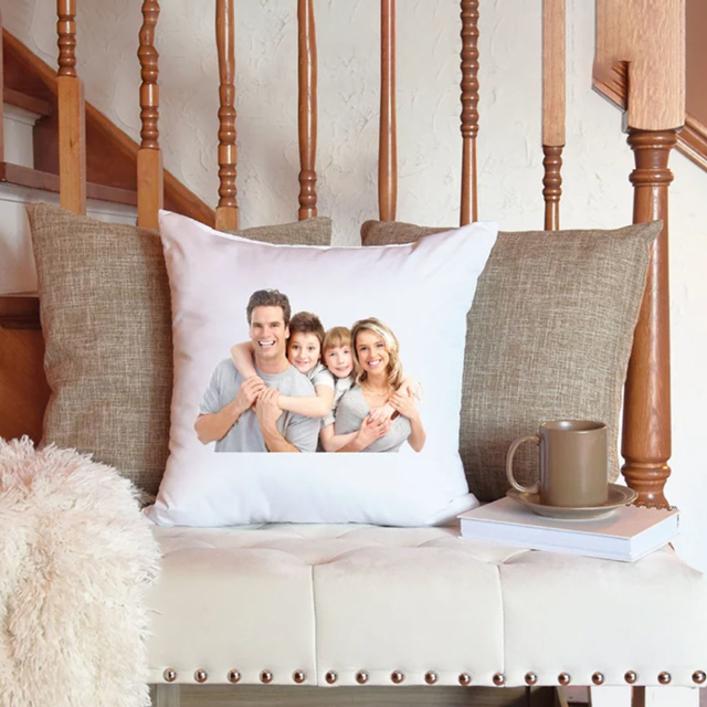 Picture of Personalized Photo Pillow Case  - Custom with Family Photo Style - Housewarming Gift - Christmas Gift