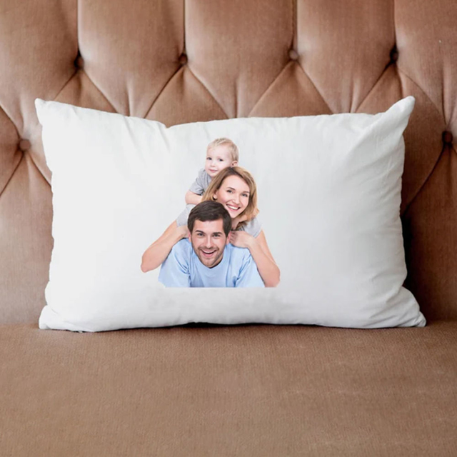 Picture of Personalized Photo Pillow Case  - Custom with Family Photo Style - Housewarming Gift - Christmas Gift