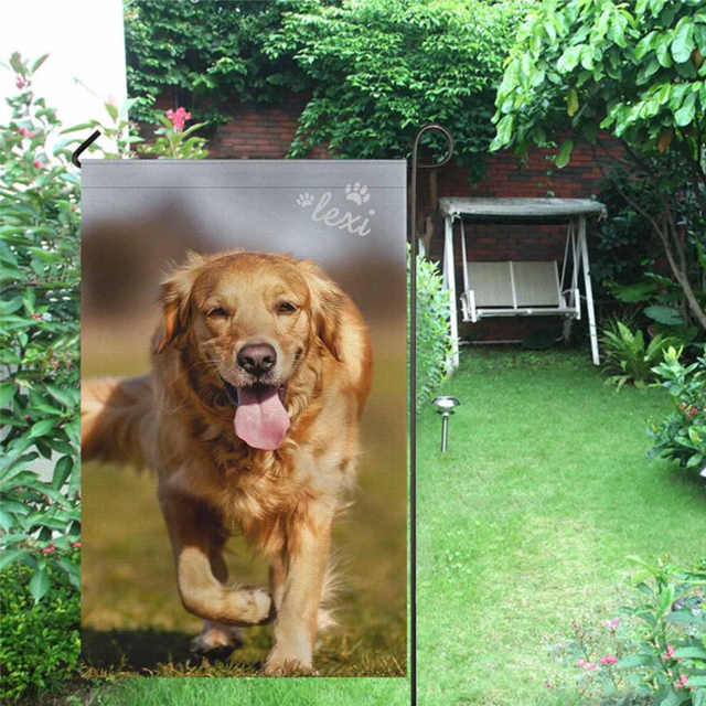 Picture of Custom Photo Garden Flag - Personalized Garden Flag - Custom Pet Flag for Family