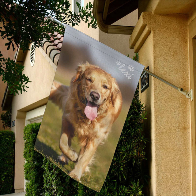 Picture of Custom Photo Garden Flag - Personalized Garden Flag - Custom Pet Flag for Family