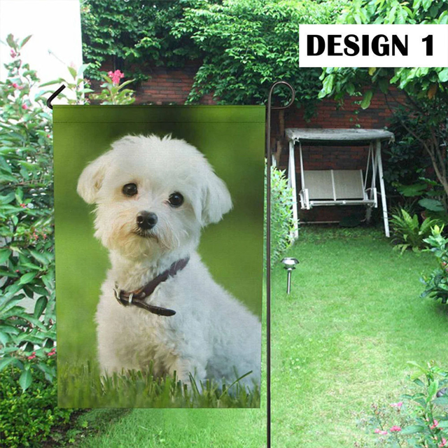 Picture of Custom Photo Garden Flag - Personalized Garden Flag - Custom Pet Flag With Multiple Photos - Best for Family