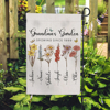 Picture of Personalized Grandma Garden Flag - Custom birth flower Flag - Custom Garden Flag - Best for Family