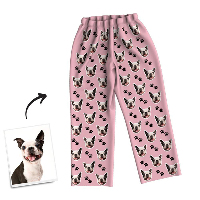 Picture of Custom Pajama Pants | Custom Pet Feet Multiple Avatar Pajama Pants