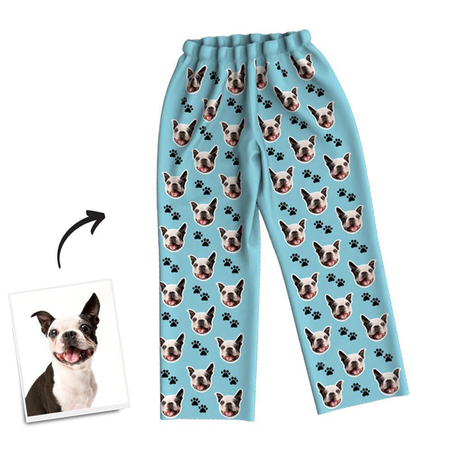 Picture of Custom Pajama Pants | Custom Pet Feet Multiple Avatar Pajama Pants