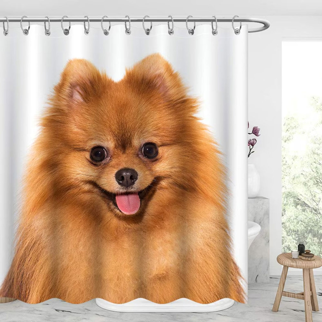 Picture of Custom Photo Shower Curtain - Personalized Pet Curtain - Best Bathroom Decor Housewarming Gift