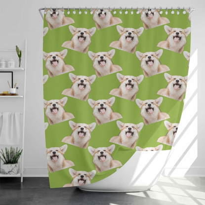 Picture of Custom Photo Shower Curtain - Personalized Face Curtain - Best Bathroom Decor - Nice Housewarming Gifts For Friends and Family