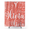 Picture of Custom Shower Curtain - Personalized Name Curtain For Bathroom Decor - Housewarming Gifts For Family And Friends