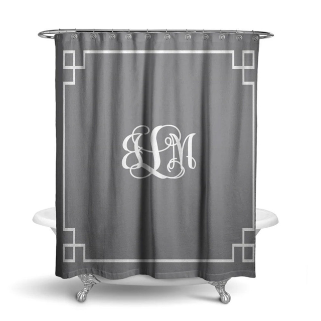 Picture of Custom Shower Curtain - Personalized Name Curtain For Bathroom Decor - Housewarming Gifts For Family And Friends