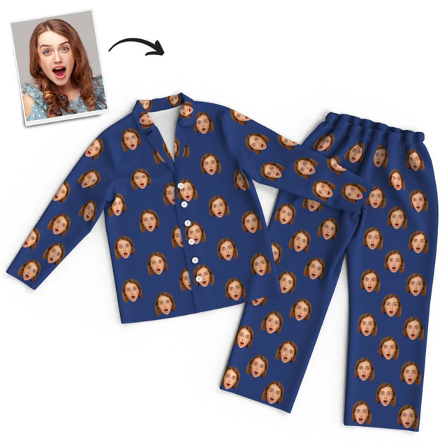 Picture of Customized Pajama Set | Custom Face Pajamas Full Set Long Sleeves