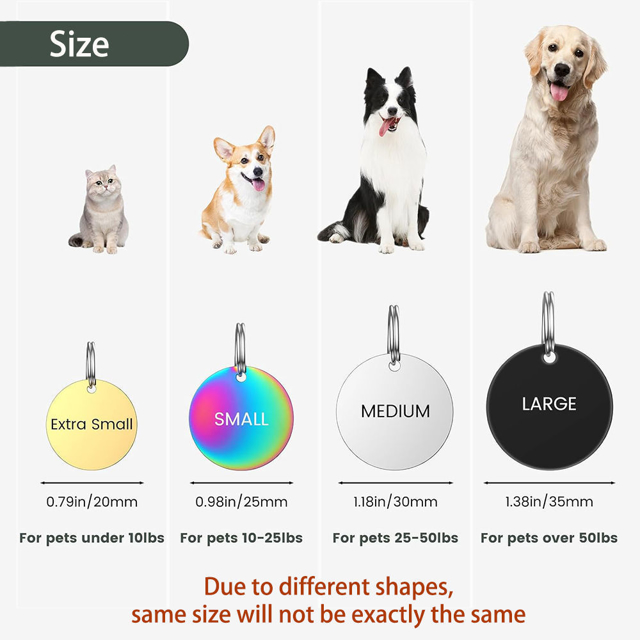 Picture of Personalized Tag for Pets with Multiple Shapes & Colors - Customized With Telephone Number - Best Gift for Pet Person