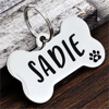 Picture of Personalized Bone Dog Tag for Pets with Telephone Number - Custom Name Tag