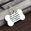 Picture of Personalized Bone Dog Tag for Pets with Telephone Number - Custom Name Tag