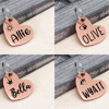 Picture of Personalized Heart Shape Pet Name Tag with Telephone Number - Custom Pet Tag