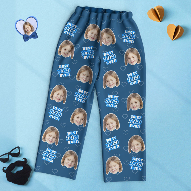 Picture of Customized Pajama Set | Customized Pajamas Customized Best Dad Ever Pajamas | Customized Avatar Pajamas Family Pajamas Home Creative Gift Giving