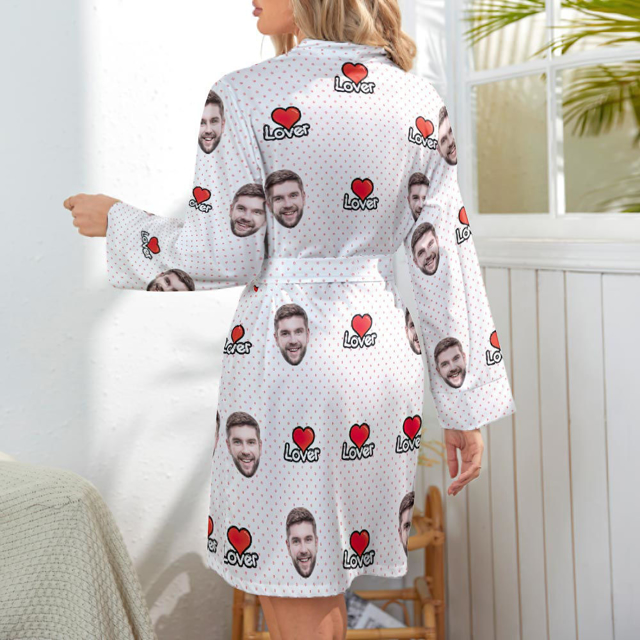 Picture of Customized Nightgown | Custom  Face  Lover Nightgown Personalized Pajamas