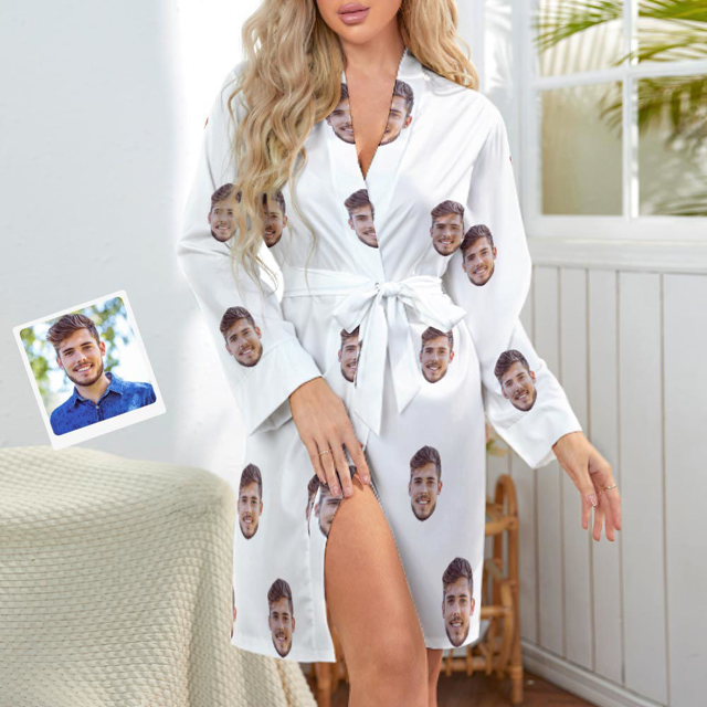 Picture of Customized Nightgowns | Custom Copy Face Nightgown Personalized Avatar Pajamas