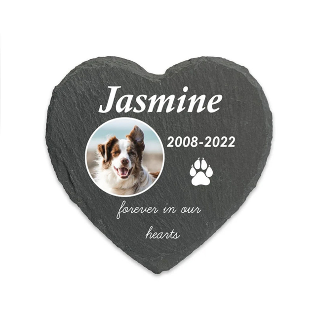 Picture of Custom Pet Memorial Stone - Personalized Photo Memorial Stone Engraved - Best Memorial Gifts