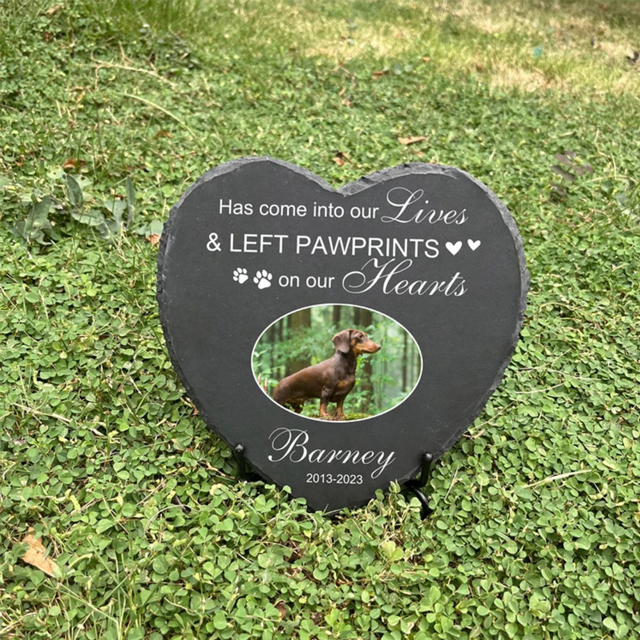 Picture of Custom Pet Memorial Stone - Personalized Photo Memorial Stone Engraved - Best Memorial Gifts