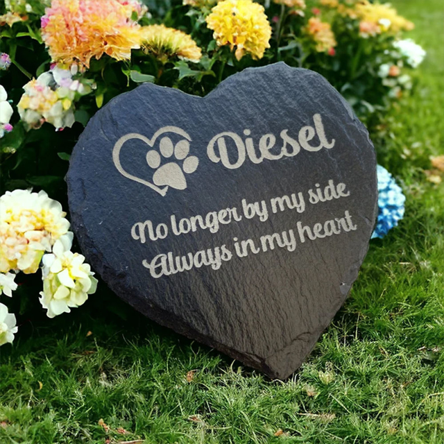 Picture of Custom Name Memorial Stone For Pet - Personalized Memorial GraveStone Engraved - Best Heartwarming Gift