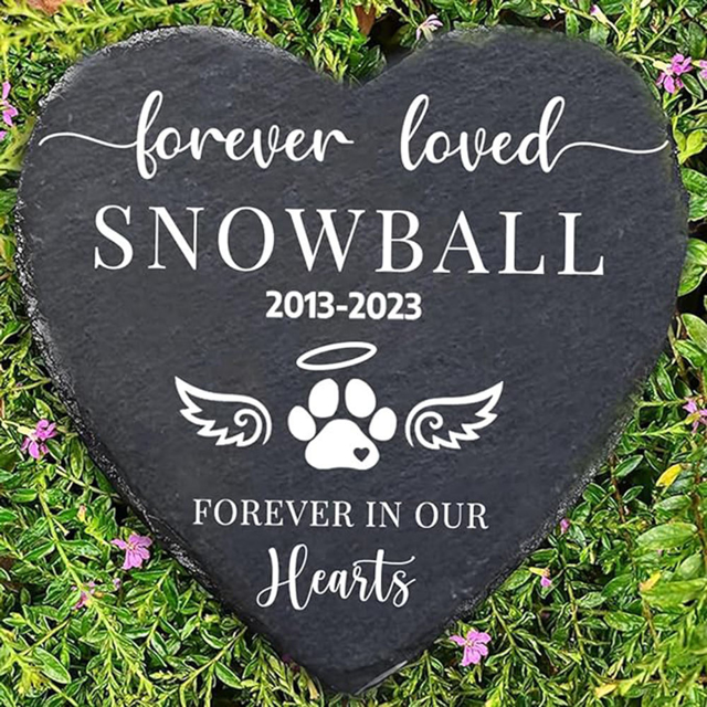 Picture of Custom Name Memorial Stone For Pet - Personalized Memorial GraveStone Engraved - Best Heartwarming Gift