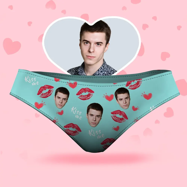 Picture of Customized underwear | Custom Face Women's Panties, Kiss Me Style Underwear, Birthday Gifts for Wife and Girlfriend