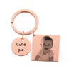 Picture of Custom Square Photo Keychain - Personalized stainless steel Keychain - Birthday gift