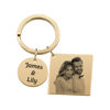 Picture of Custom Square Photo Keychain - Personalized stainless steel Keychain - Birthday gift