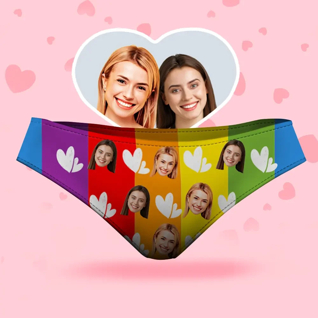 Picture of Customized underwear | Custom Face Women's Panties, Love is Love Gift Style Underwear, Birthday Gifts for Wife and Girlfriend