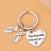 Picture of Engraved Family Name Keychain - Custom Keychain with Cute Charm - Gift for Mom