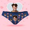 Picture of Customized underwear | Custom Face Women's Panties, Pink Heart With His Face Style Underwear, Birthday Gifts for Wife and Girlfriend