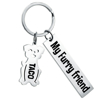 Picture of Custom Pet Keychain - Personalized Keychain with Charms and Text - Pet Person Birthday Gift