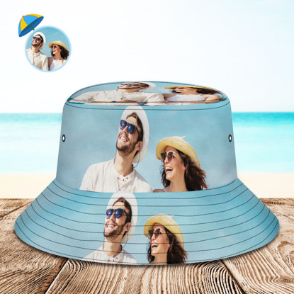 Picture of Custom Bucket Hat | Unisex Photo Bucket Hat | Personalize Summer Hats Gift for Family