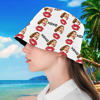 Picture of Custom Bucket Hat | Personalized Red Lip Hawaiian Fisherman Hat Bucket Hat Valentine's Day Gift