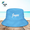 Picture of Customised Bucket Hat | Bucket Hat with Text | Personalised Wide Ribbed Outdoor Summer Hat