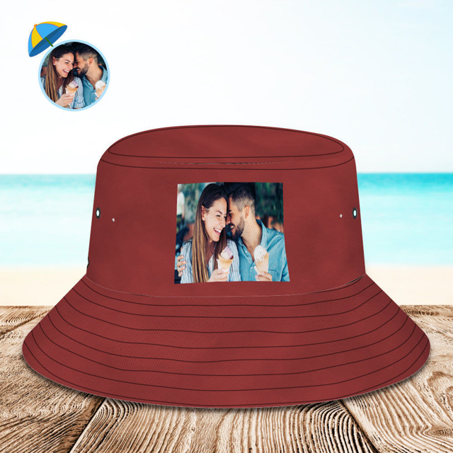 Picture of Custom Bucket Hat | Personalised Photo Bucket Hat | Custom Multi Colour Bucket Hat