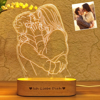 Picture of Custom Sketch Photo Night Light with Personalized Photo - Best Anniversary, Valentine's Day or Christmas Gift