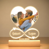 Picture of Personalised Heart Shaped Photo Anniversary Night Light - Custom Photo Night Lamp - Best Valentine's Day Gift