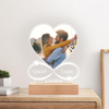 Picture of Personalised Heart Shaped Photo Anniversary Night Light - Custom Photo Night Lamp - Best Valentine's Day Gift