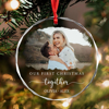 Picture of Couple Christmas Tree Crystal Ornaments with Photo - Custom Christmas Tree Ornament - Best Xmas Home Decor