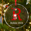 Picture of Custom Christmas Tree Crystal Ornaments with Letter - Custom Christmas Tree Ornament - Best Christmas Gifts for Family