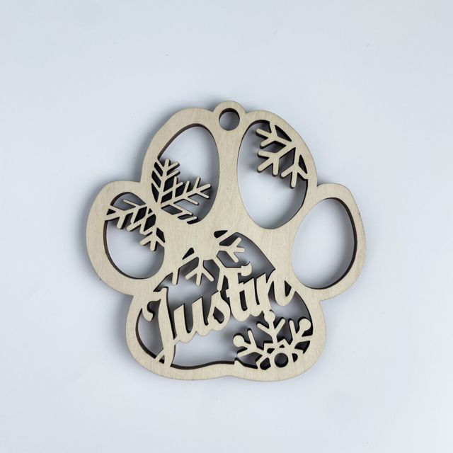 Picture of Personalized Dog Paw Ornament - Personalized Christmas Name Ornament - Custom Name Pet Ornament - Christmas Tree Ornament - Best Xmas Home Decor - 3 Pack Bundle Sales