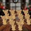 Picture of Personalized Name Wooden Placeholder Ornaments - Custom Cartoon Reindeer Snowman Place Cards - Custom Laser Printed Cartoon Line Drawing Oranamants - Best Handmade Christmas Ornaments