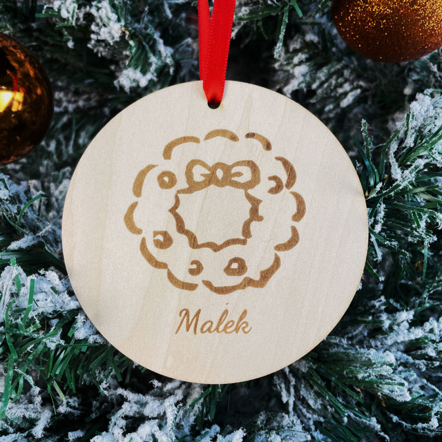 Picture of Personalized Cartoon Pattern Name Ornament - Personalized Christmas Name Ornament - Cute Christmas Tree Ornament - Best Xmas Home Decor - 10 Pack Bundle Sales