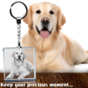 Picture of Personalized 2D or 3D Crystal Photo Keychain Gift in Square - Custom Photo Keychain