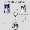 Picture of Personalized 2D or 3D Crystal Photo Keychain Gift in Octagon Shape | Custom Photo Keychain | Best Pet Lover Gift