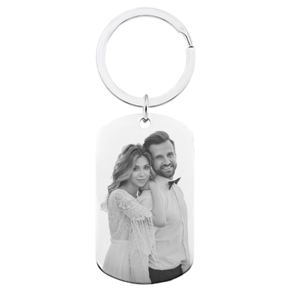 Picture of Custom Photo Keychain - Personalized Military Tag Keyring