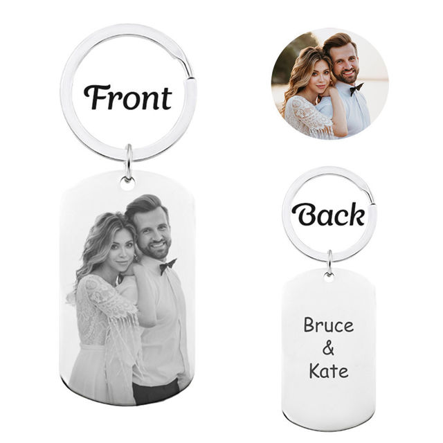 Picture of Custom Photo Keychain - Personalized Military Tag Keyring